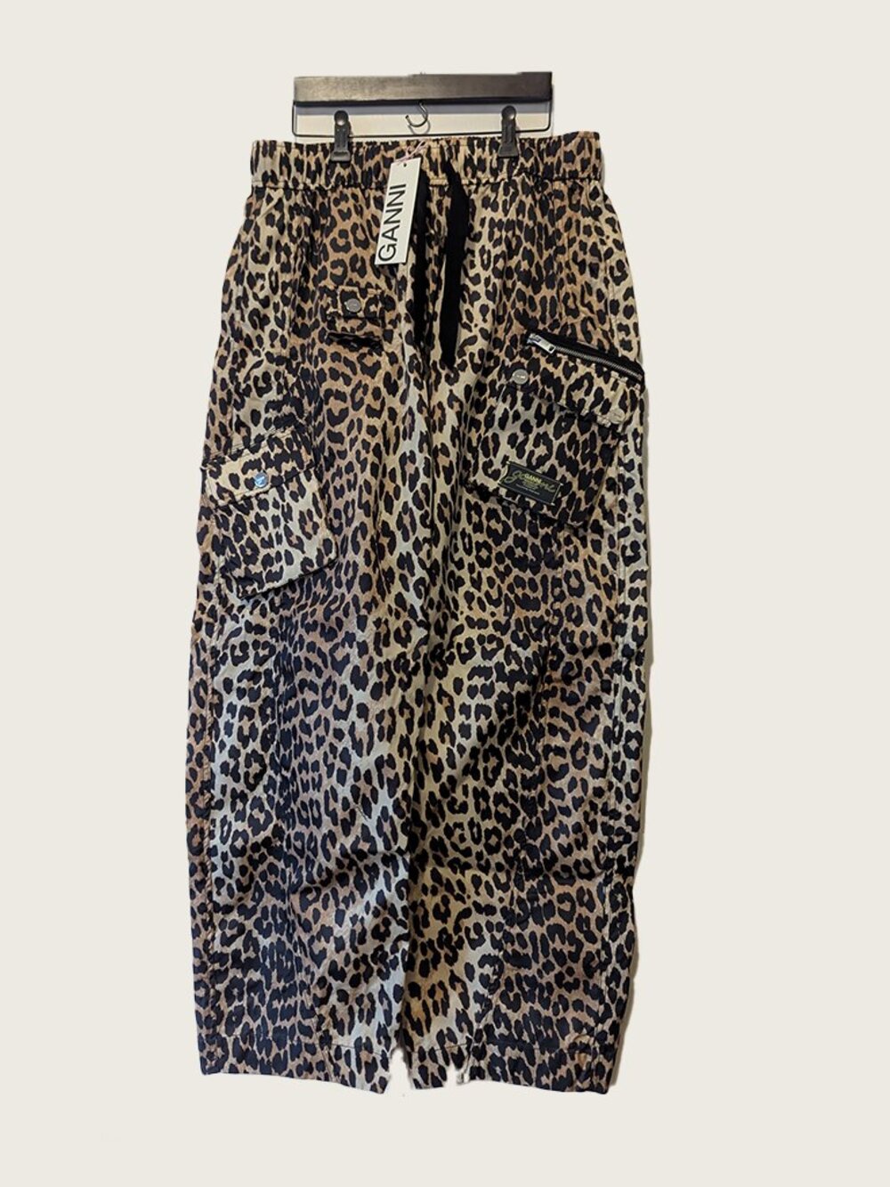 GANNI - Leopard Duchese pants - Sz 40